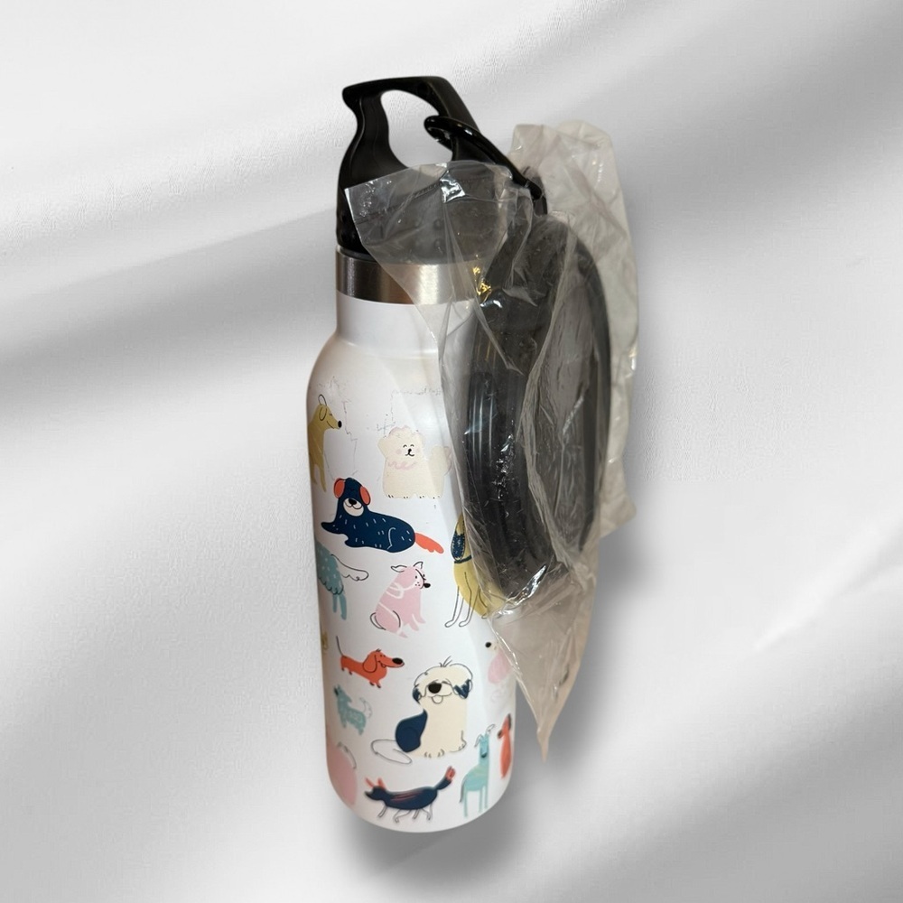 Modern Expressions Water Bottle with Collapsible Bowl for Dogs NEW